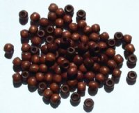 100 5x6mm Dark Brown Crow Wood Beads